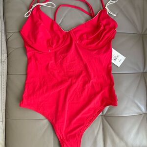 SHAN Red Women's One Piece Swimsuit
